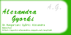 alexandra gyorki business card