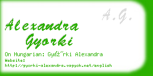 alexandra gyorki business card